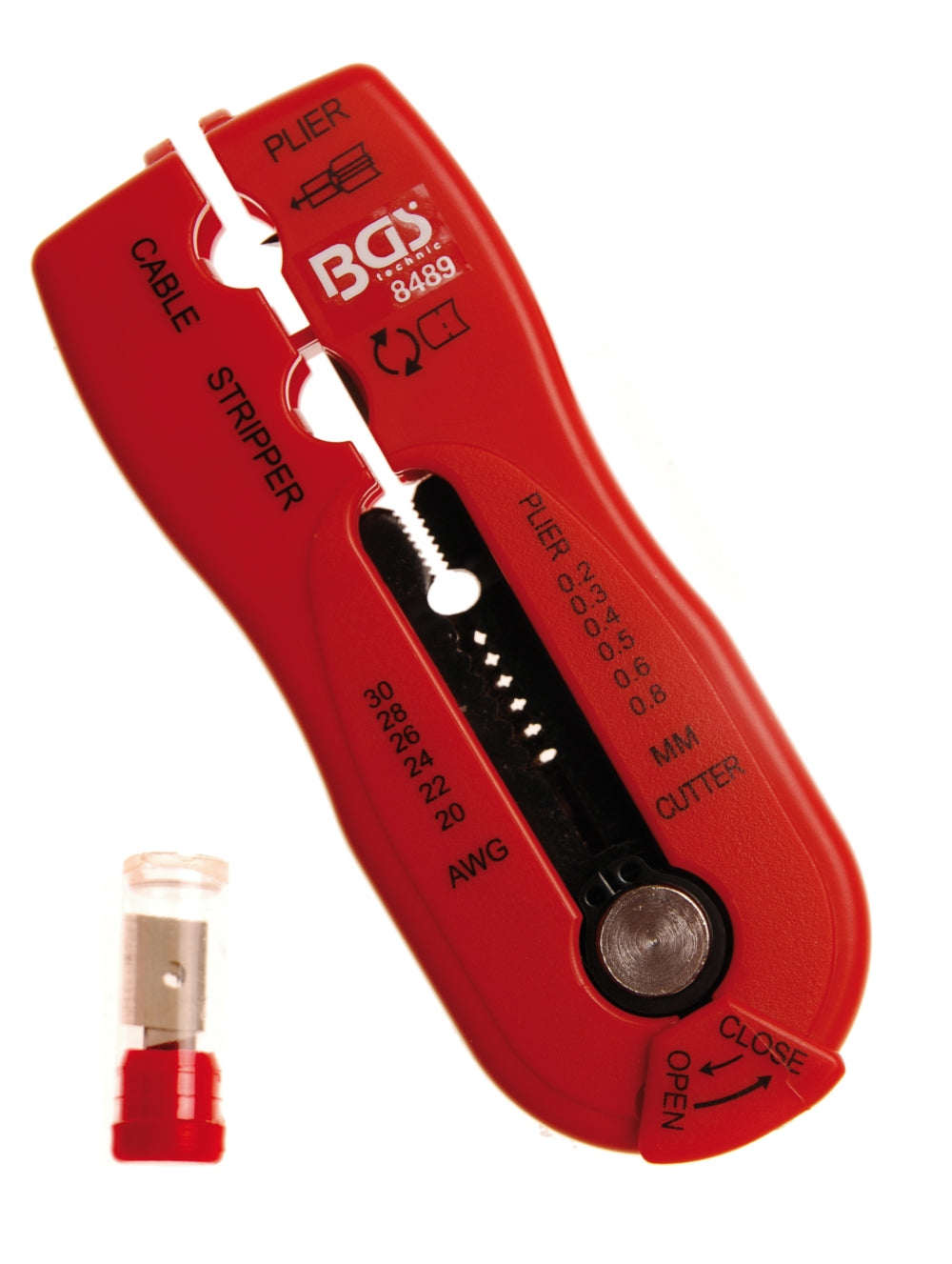 BGS 8489 Abisolierer für Draht & Kabel "2-IN-1" 0,2 - 0,8mm Länge 115mm