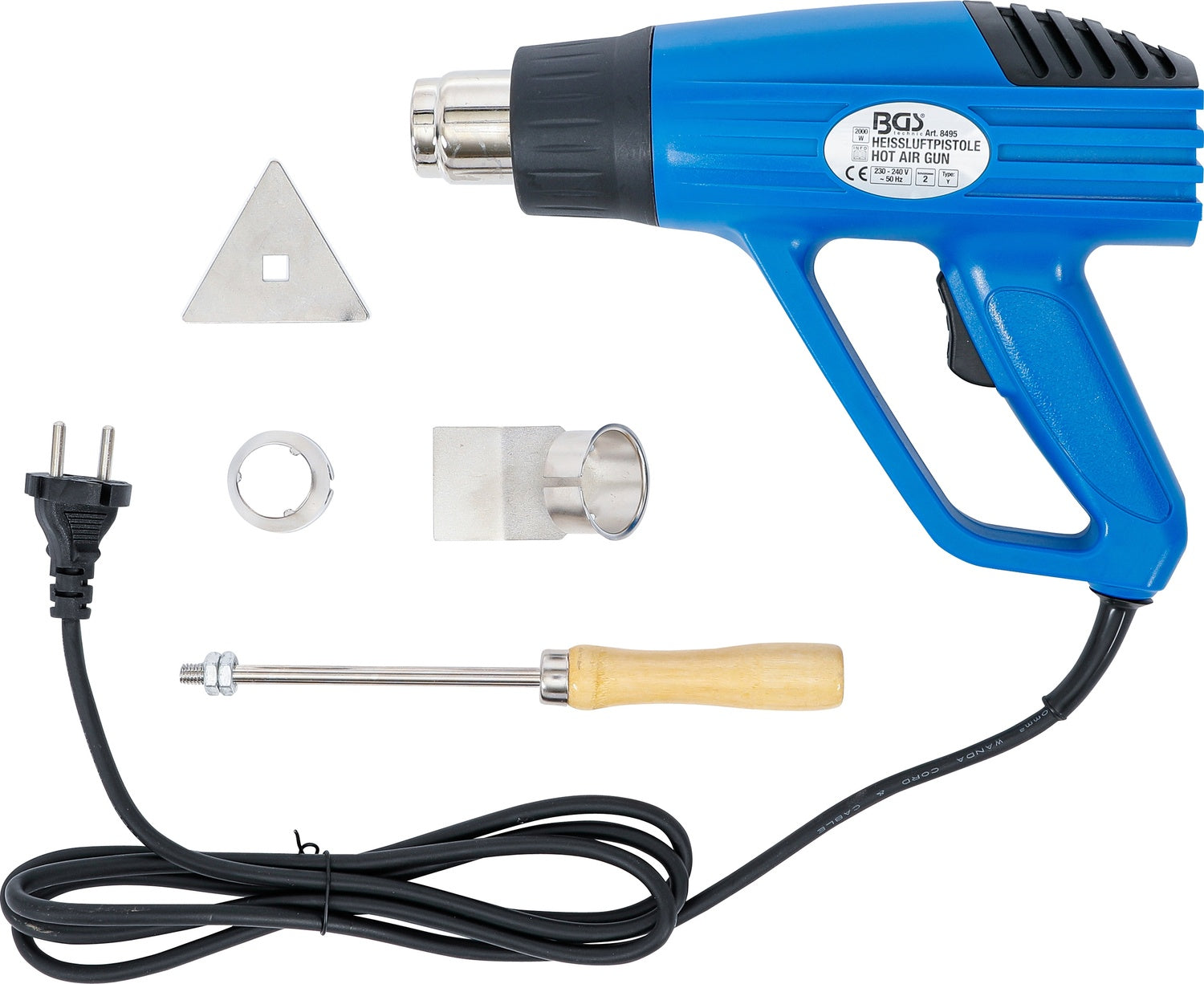 BGS 8495 Heißluft Gebläse Heißluftpistole Heißluftfön 2000 Watt