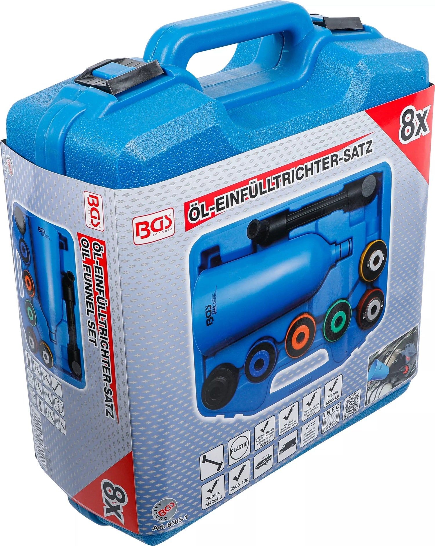 BGS 8505-1 Satz Einfülltrichter für Motoröl in Kunststoffausführung