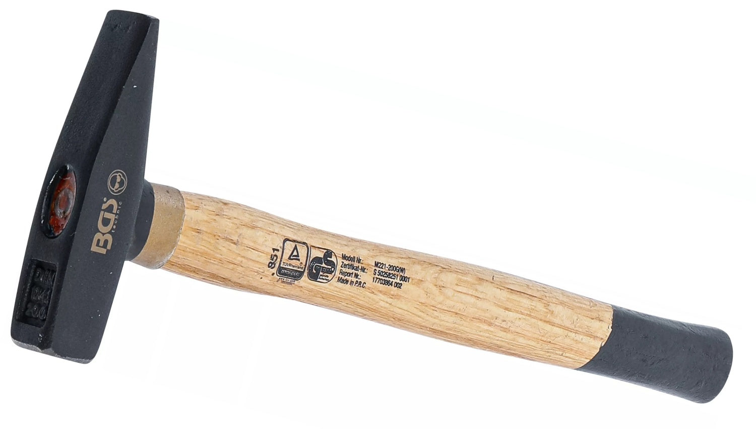 BGS 851 Schlosserhammer Holzstiel DIN 1041 Kopfgewicht 200g