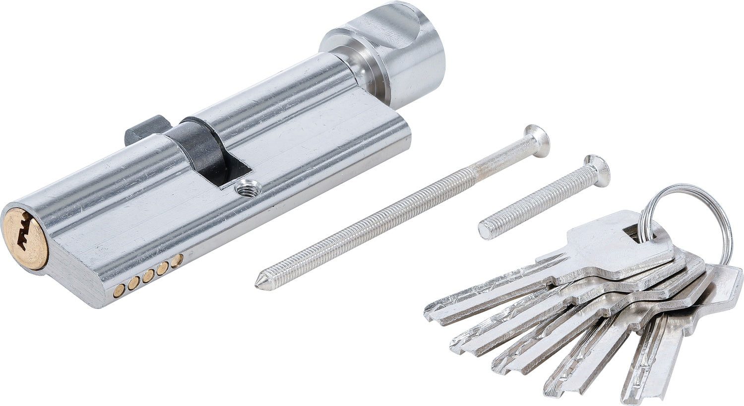 BGS DIY 85290 Sicherheits Türzylinder mit Drehknauf 45/45mm Zylinderlänge 90mm