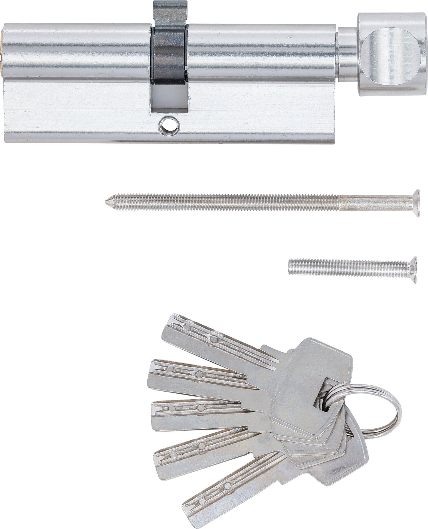 BGS DIY 85290 Sicherheits Türzylinder mit Drehknauf 45/45mm Zylinderlänge 90mm