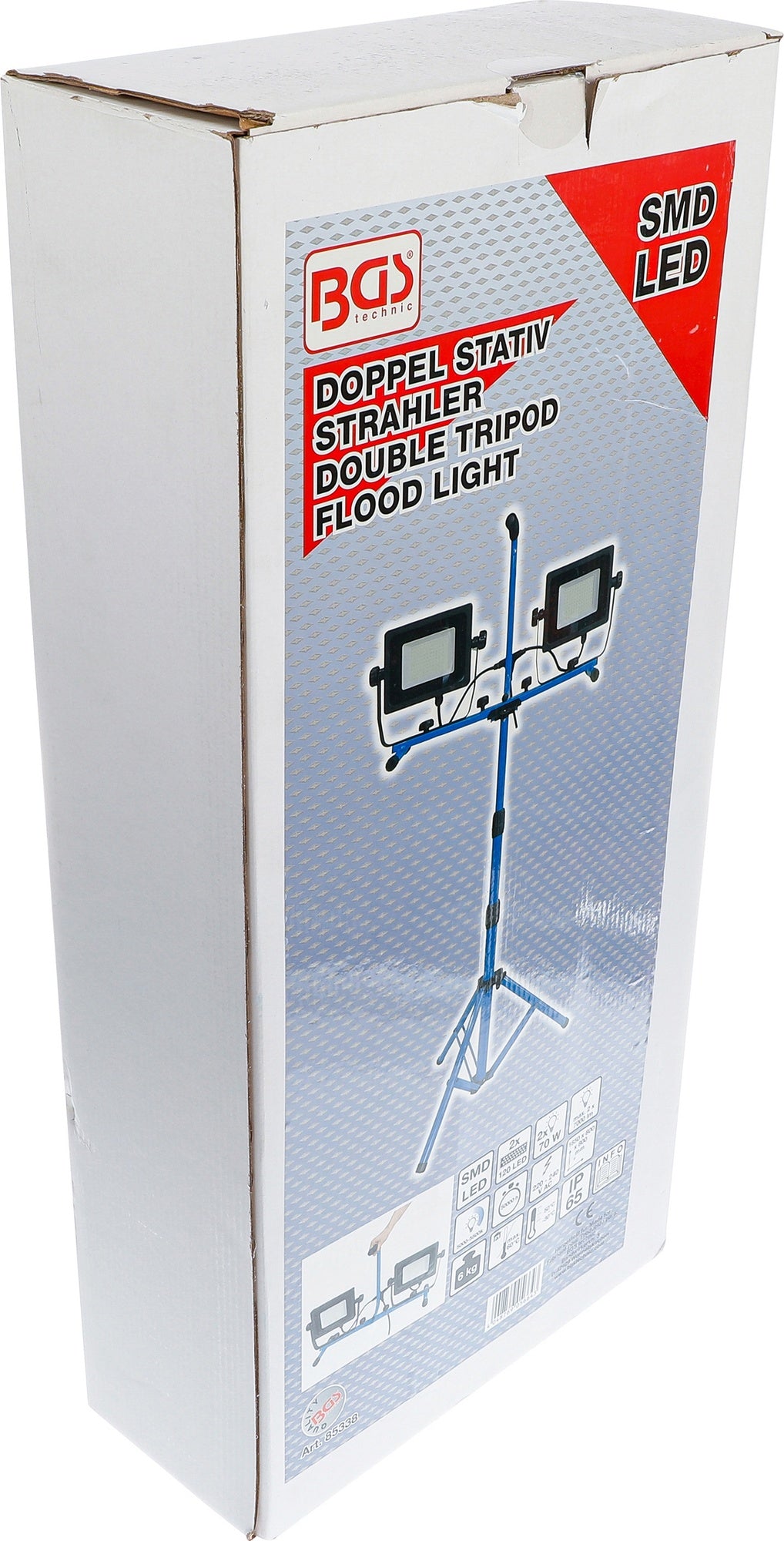 BGS 85338 Duo SMD LED Arbeitsstrahler mit Stativ 2 x 70W