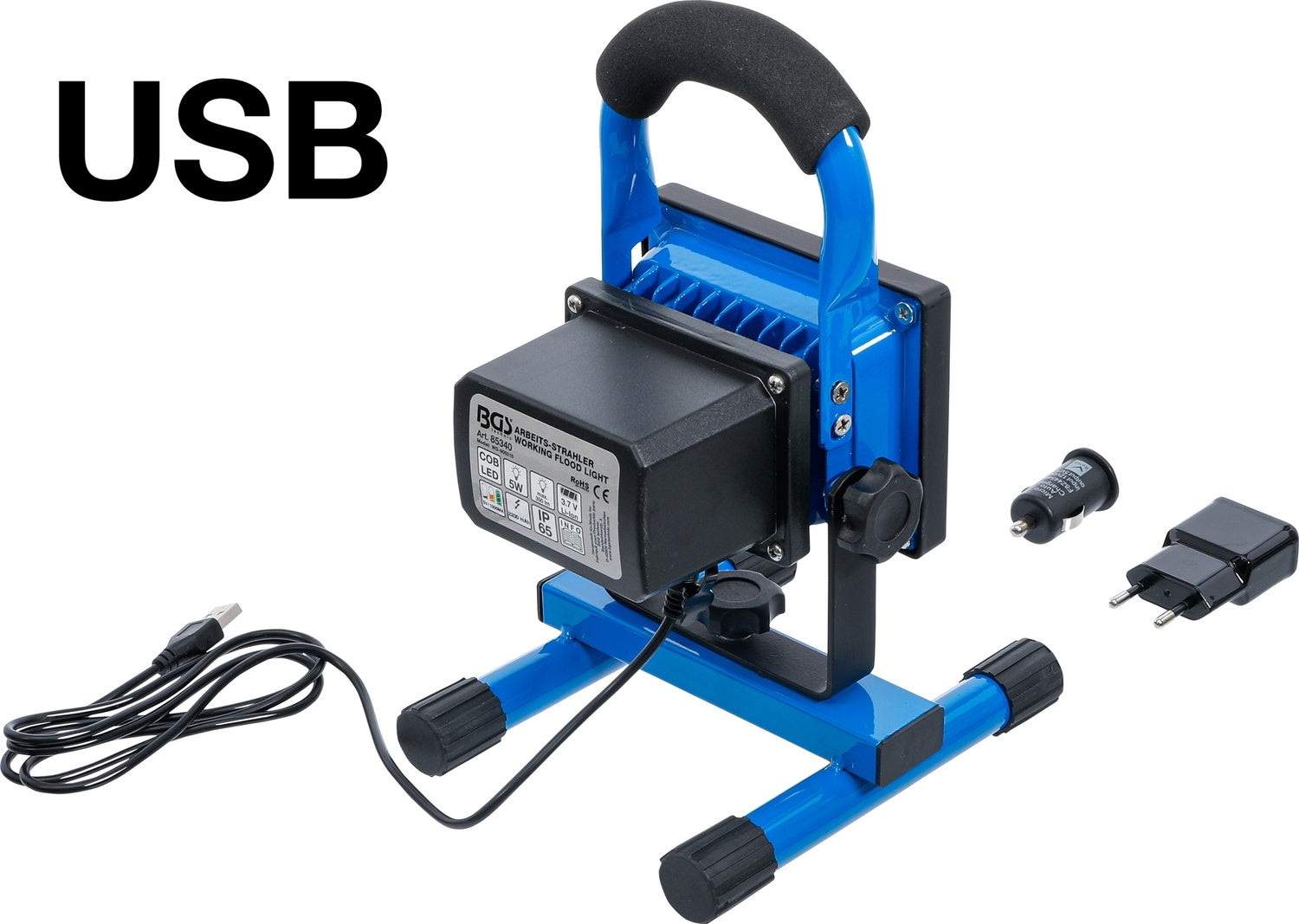 BGS 85340 Akku Arbeitsstrahler COB-LED 5 Watt energiesparend