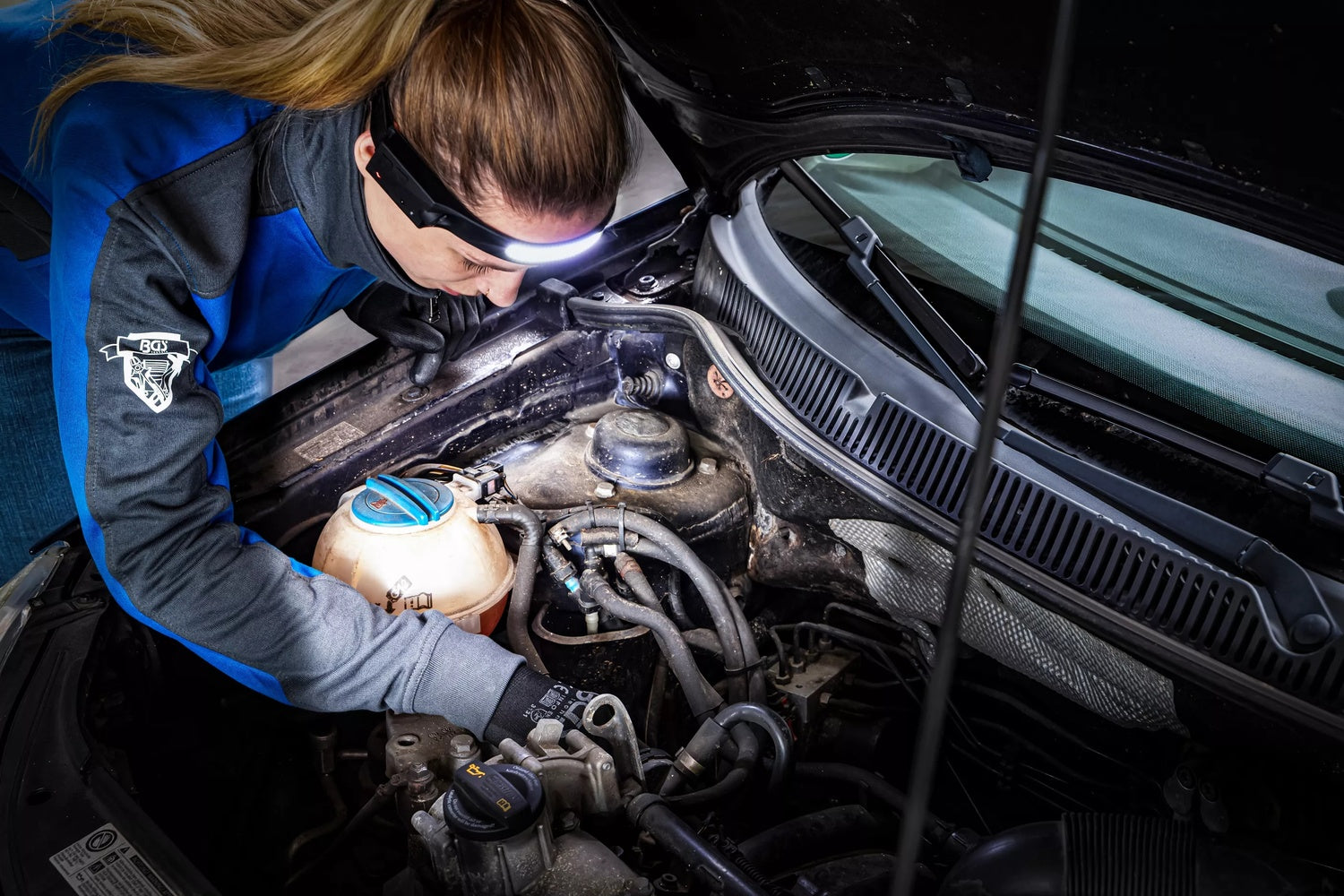 BGS 85355 COB LED Stirnleuchte mit Bewegungssensor Stirnlampe