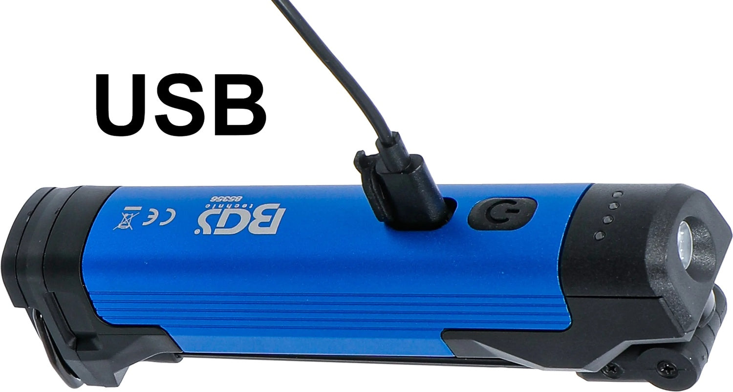 BGS 85356 Akku Knicklampe mit COB-LED 4 Watt Knickleuchte Arbeitslampe