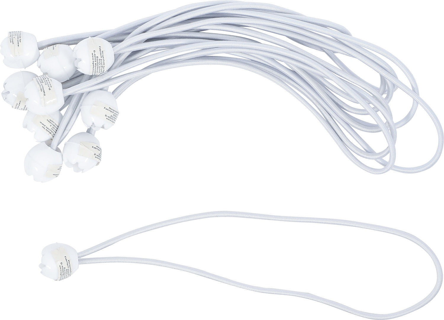 BGS DIY 85525 Satz Spanngummi mit Kugel Länge 27cm 10 teilig