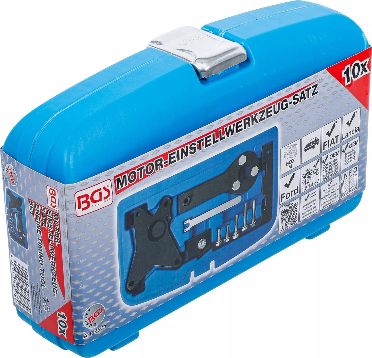 BGS 8578 Satz Einstellwerkzeug für Motor Fiat, Ford, Lancia 1.2L, 1.4L 8V