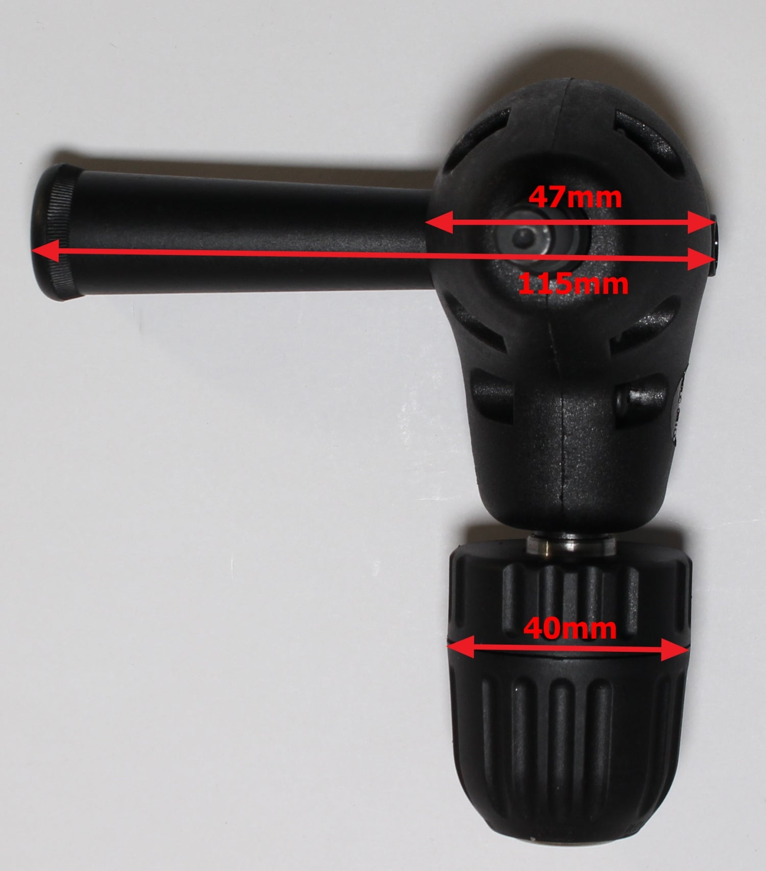 BGS 8621 Winkelbohrvorsatz mit Schnellspann Bohrfutter für Bohrer mit Ø 0,8 - 10mm