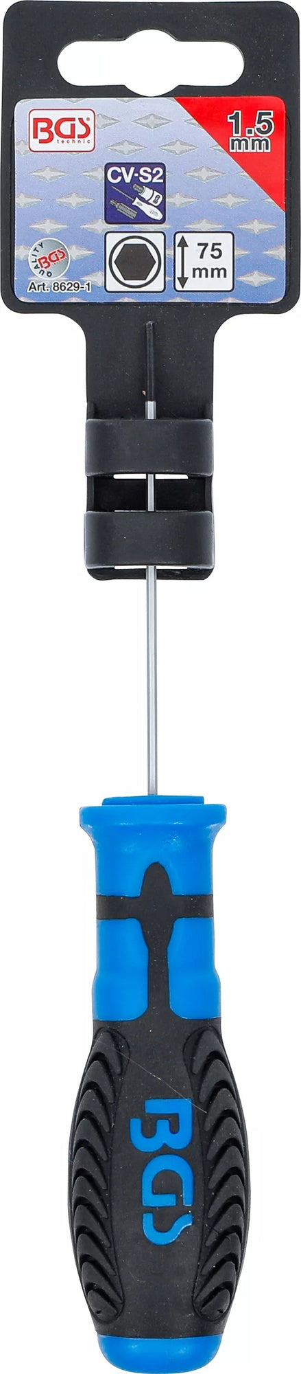 BGS 8629-1 Schraubendreher Abtrieb Innensechskant 1,5mm Klingenlänge 75mm