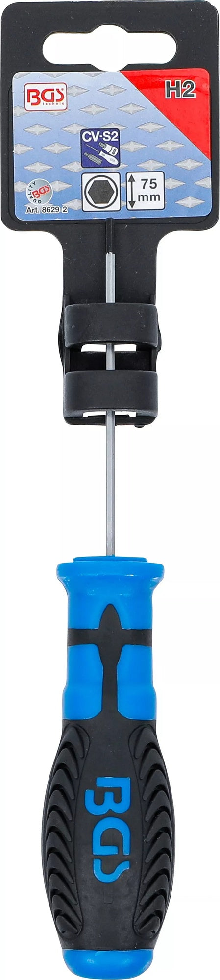 BGS 8629-2 Schraubendreher Abtrieb Innensechskant 2mm Klingenlänge 75mm
