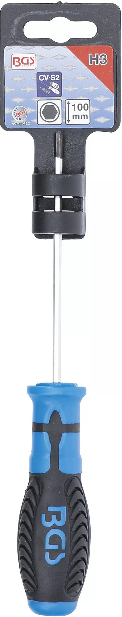 BGS 8629-4 Schraubendreher Abtrieb Innensechskant 3mm Klingenlänge 100mm