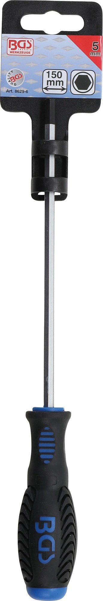BGS 8629-6 Schraubendreher Abtrieb Innensechskant 5mm Klingenlänge 150mm