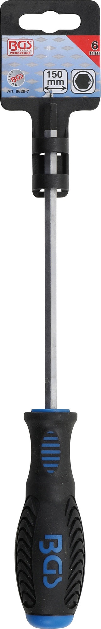 BGS 8629-7 Schraubendreher Abtrieb Innensechskant 6mm Klingenlänge 150mm