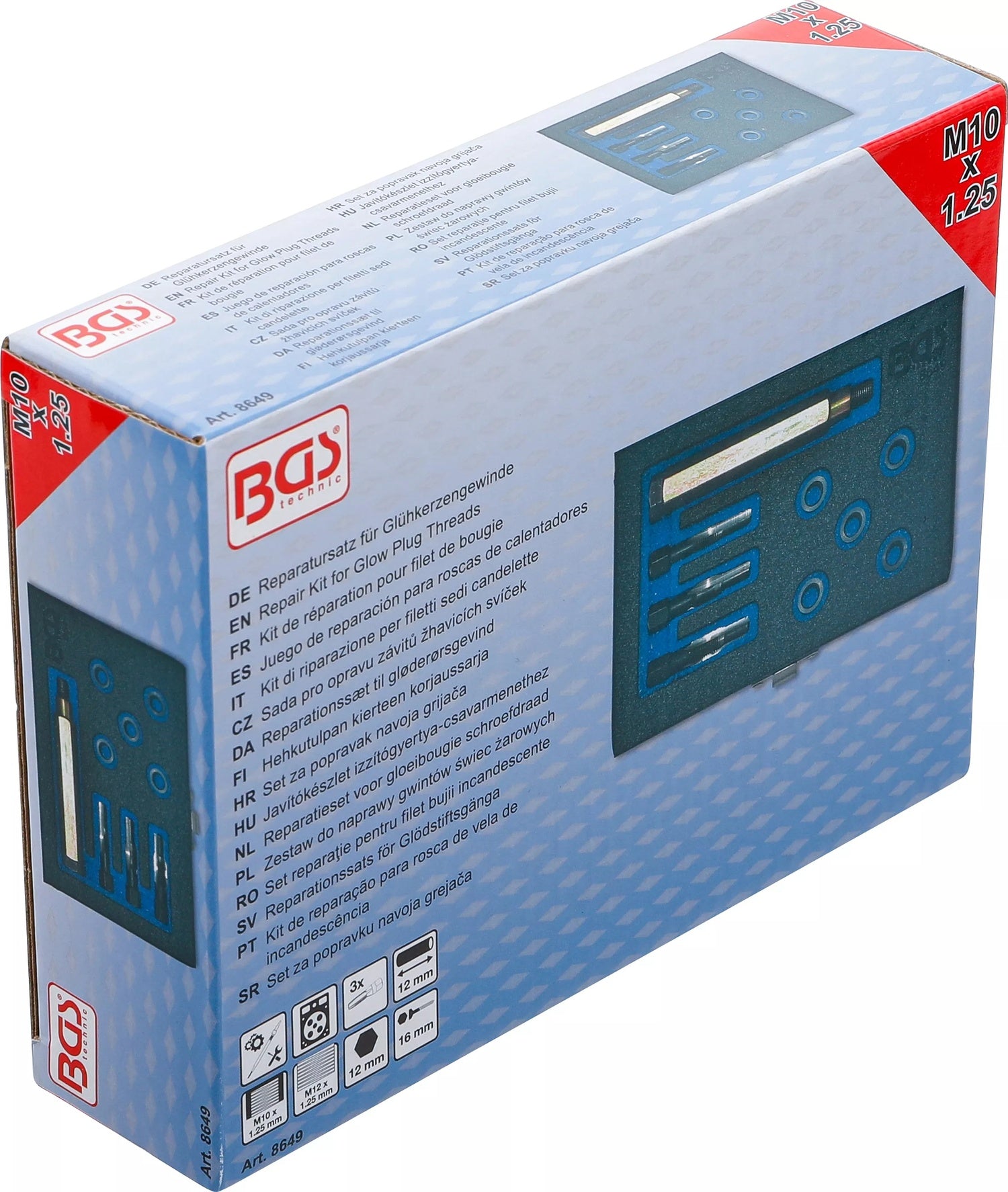 BGS 8649 Reparatursatz für Glühkerzengewinde M10 x 1,25mm