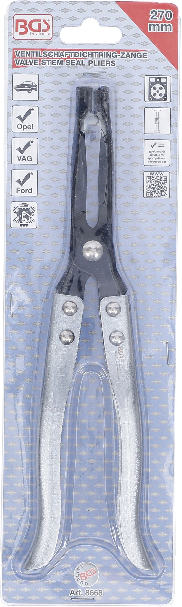 BGS 8668 Zange für Ventilschaftdichtring Länge 270mm
