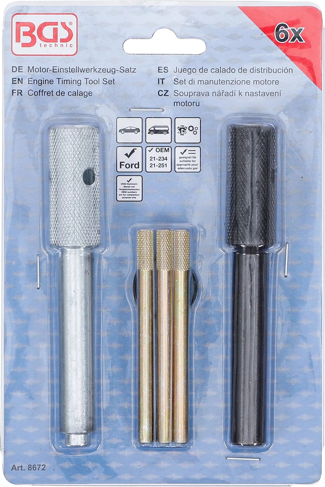 BGS 8672 Satz Einstellwerkzeug für Motor Ford Duratorq 2.0L, 2.4L Diesel