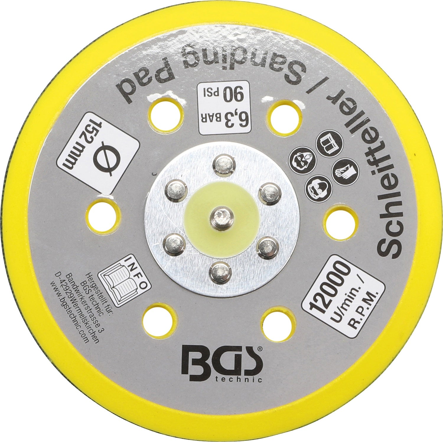 BGS 8688-23 Klettteller für Artikel 3290 / 8688 Durchmesser Ø 152mm
