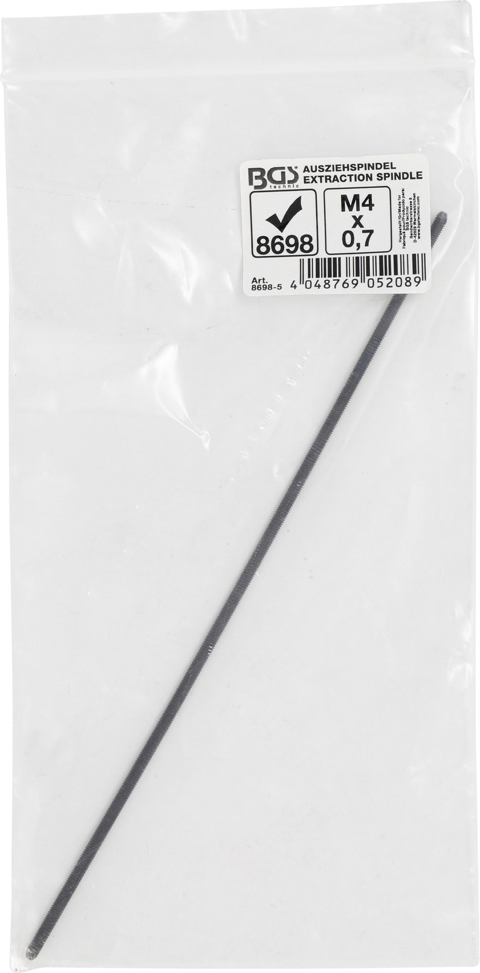 BGS 8698-5 Ausziehspindel für Artikel 8698 M4 x 0,7 x 100mm