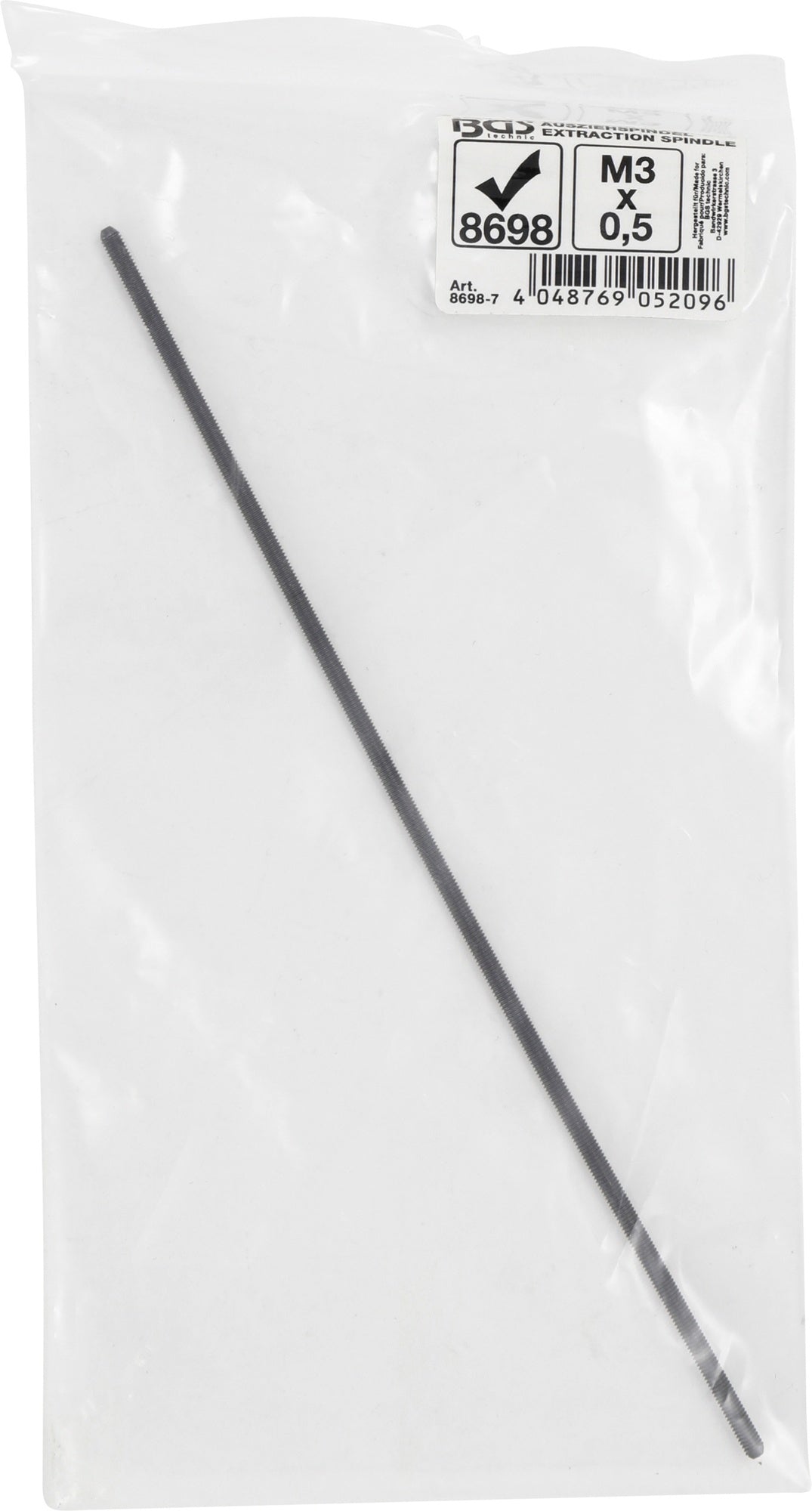 BGS 8698-7 Ausziehspindel für Artikel 8698 M3 x 0,5 x 100mm