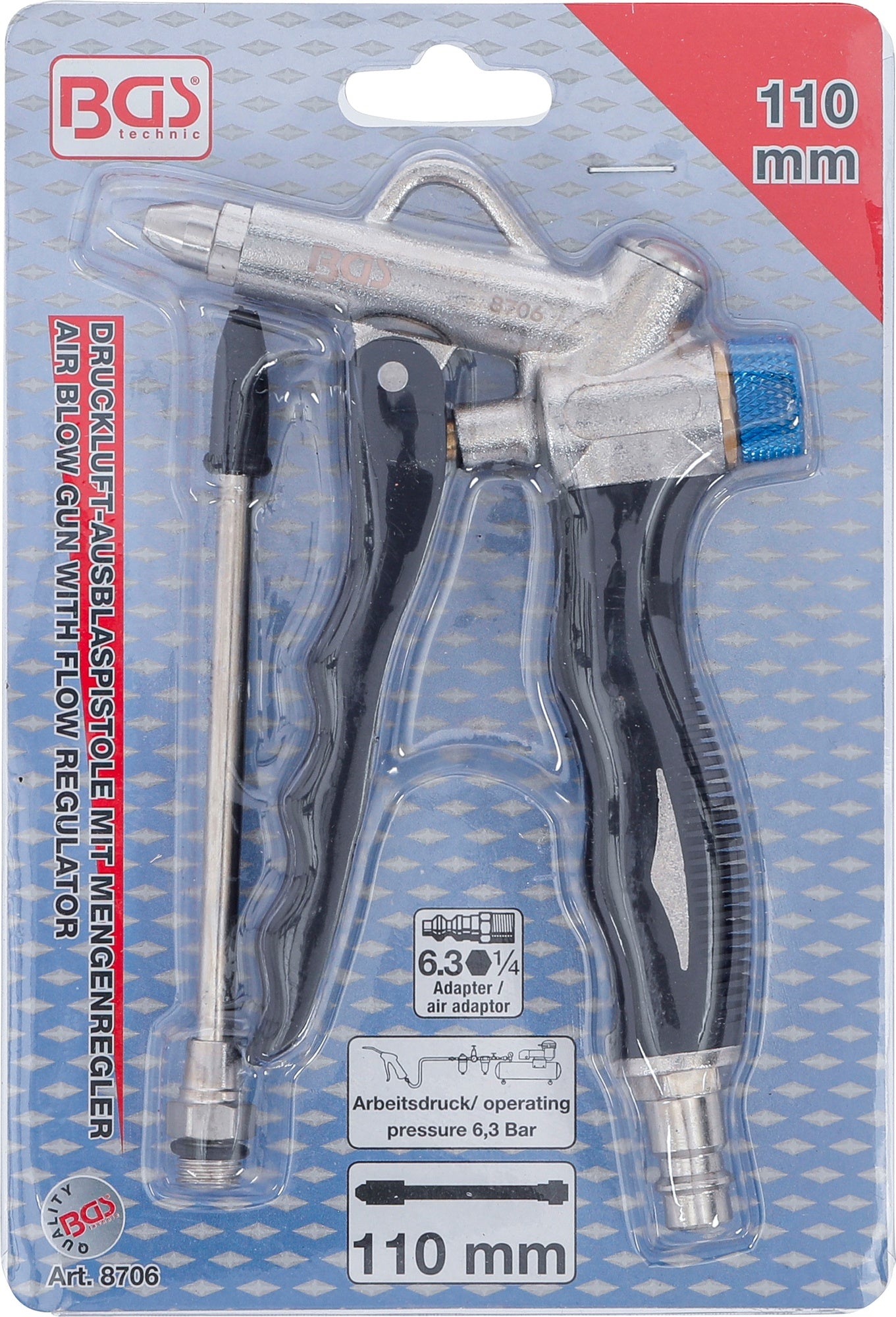 BGS 8706 Druckluft Ausblaspistole mit Mengenregler