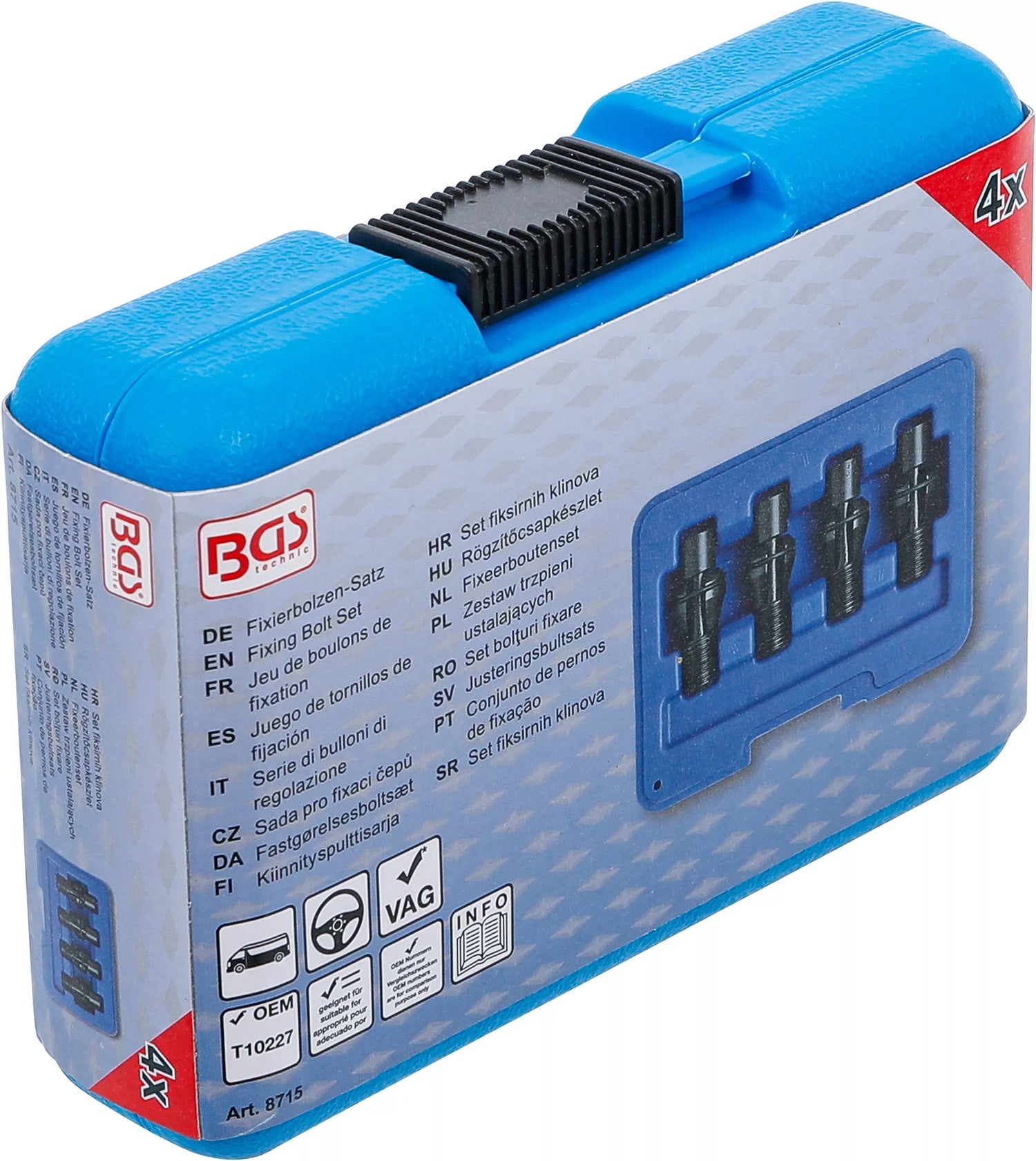 BGS 8715 Satz Fixierbolzen für VAG Hilfsrahmen M14 x 1,5 4 teilig wie OEM T10227