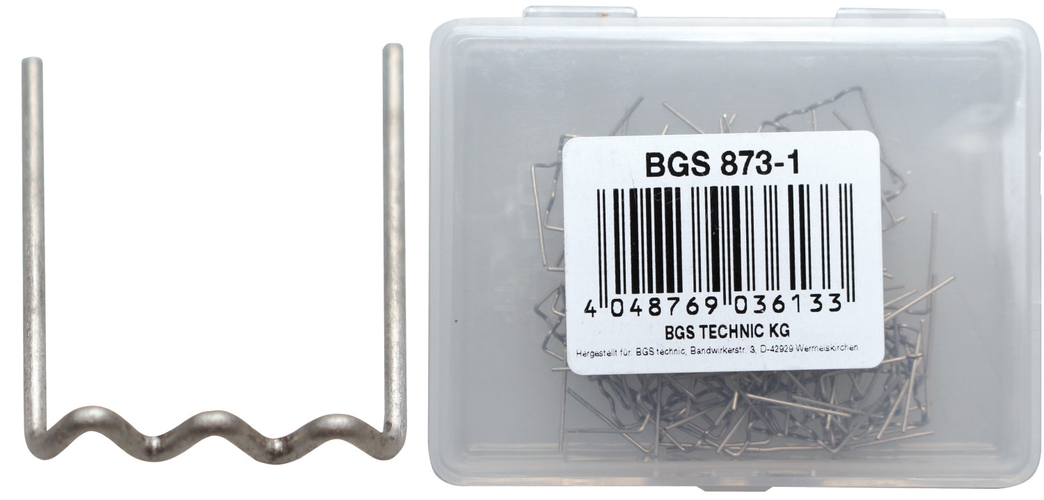 BGS 873-1 Reparatur Klammern U-Form Ø0,6mm 100 Stück für Kunststoffreparatur