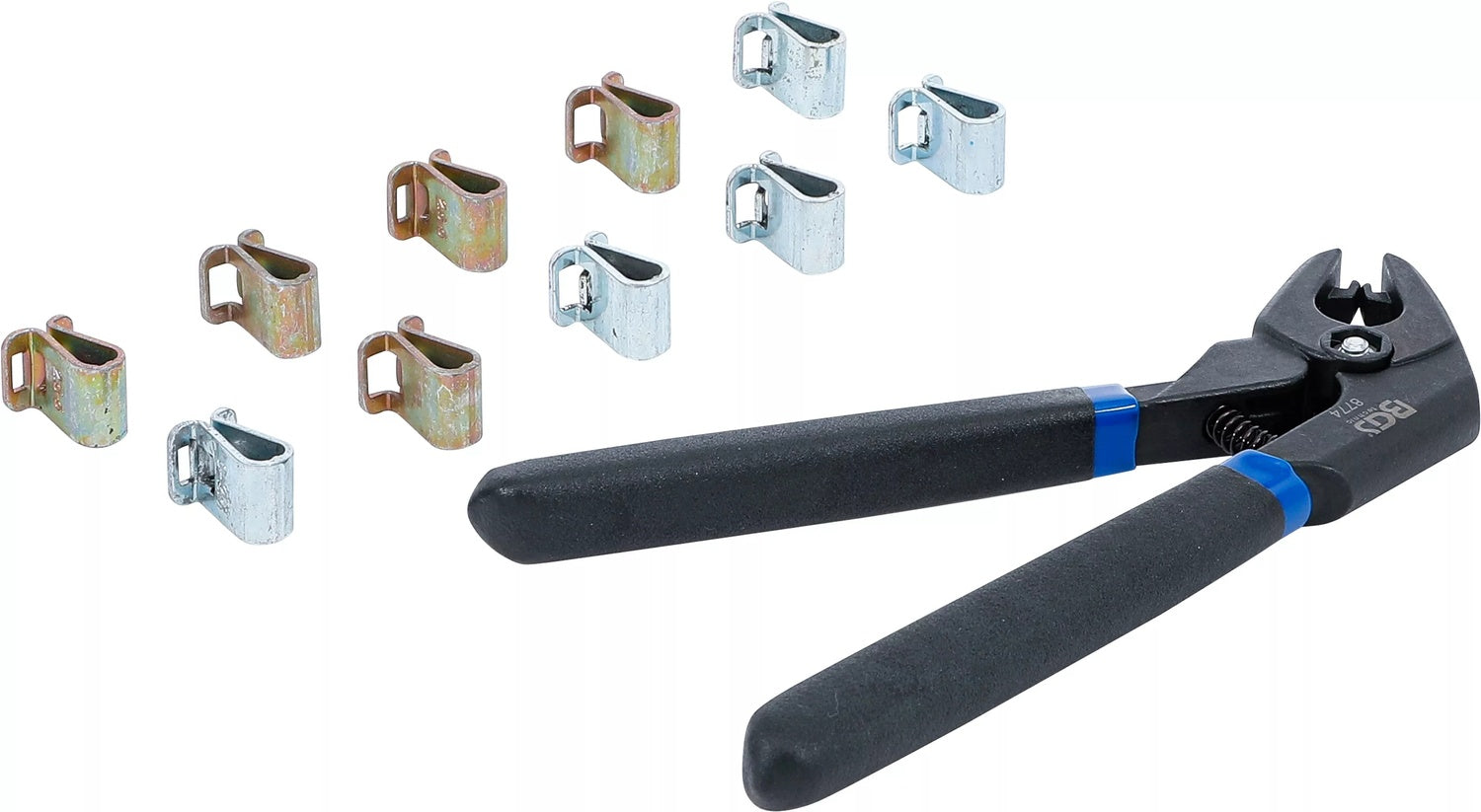 BGS 8774 Satz Fixierklammern mit Klammernzange 11 teilig
