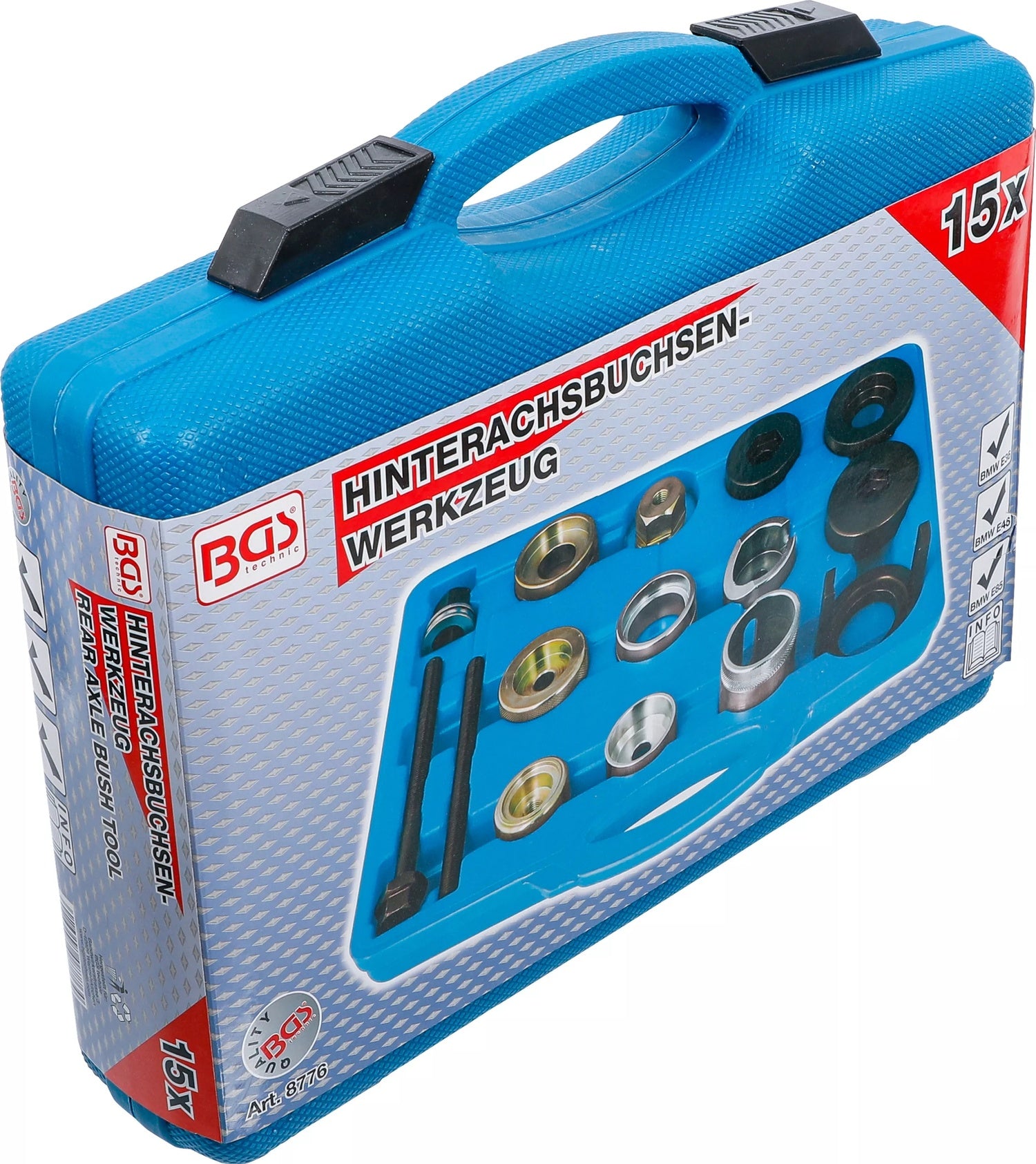 BGS 8776 Satz Werkzeug zum Ersetzen der Hinterachsbuchsen für BMW E36 E46 E85