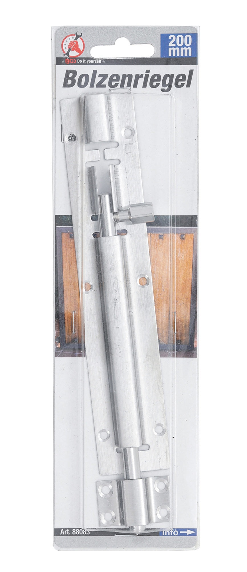 BGS DIY 88083 Bolzenriegel Edelstahl 200mm