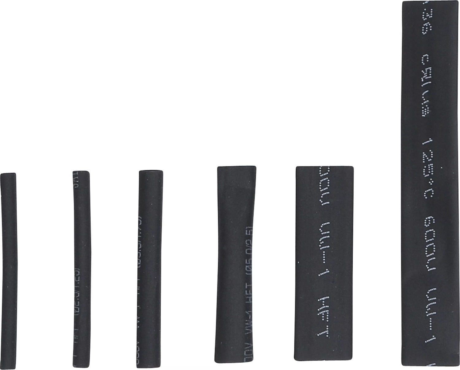 BGS DIY 88152 Sortiment Schrumpfschlauch schwarz 90 teilig
