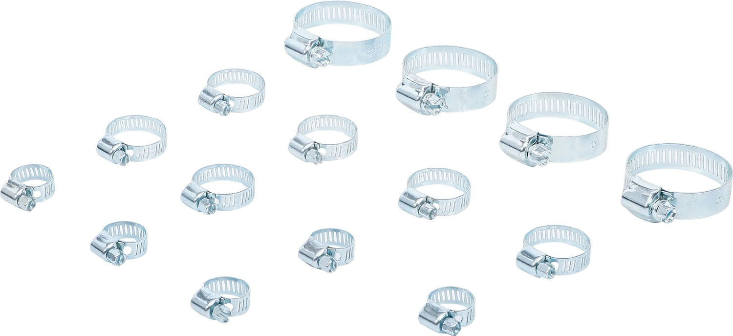 BGS DIY 88185 Sortiment Schlauchklemmen Durchmesser Ø10-45mm 15 teilig