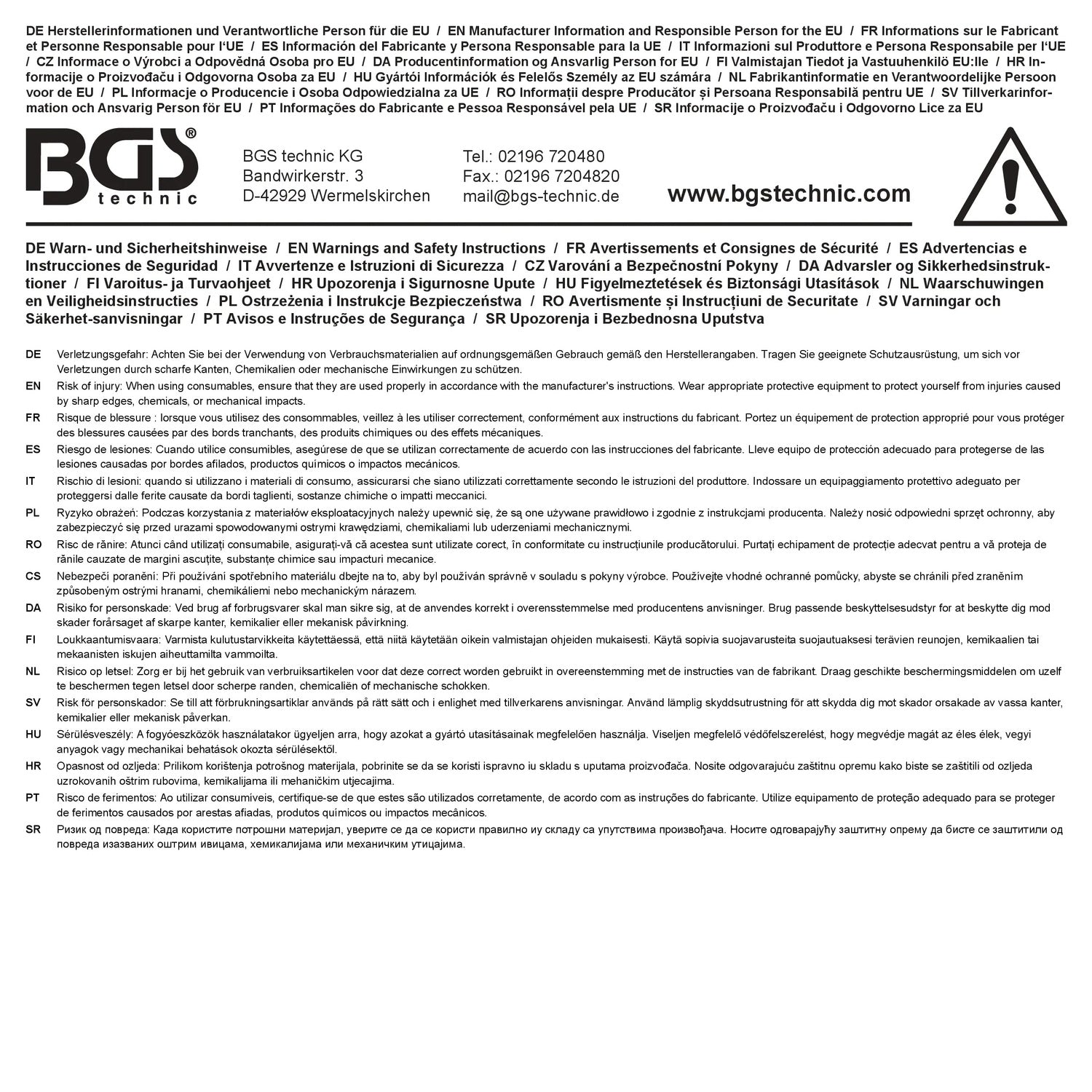 BGS DIY 88196 Sortiment Sicherheitsnadeln 22-55mm 6 Größen 250 teilig