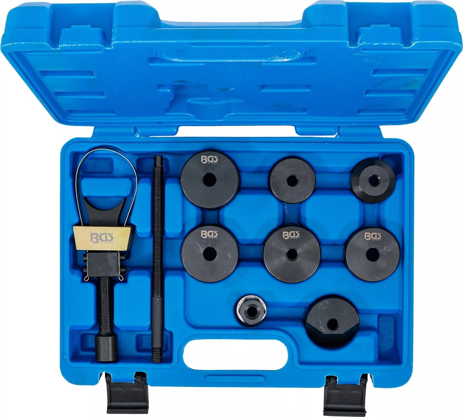 BGS 8829 Satz Werkzeug zum Ersetzen der Längslenkerbuchse und Gummilager am Hinterachsradträger BMW