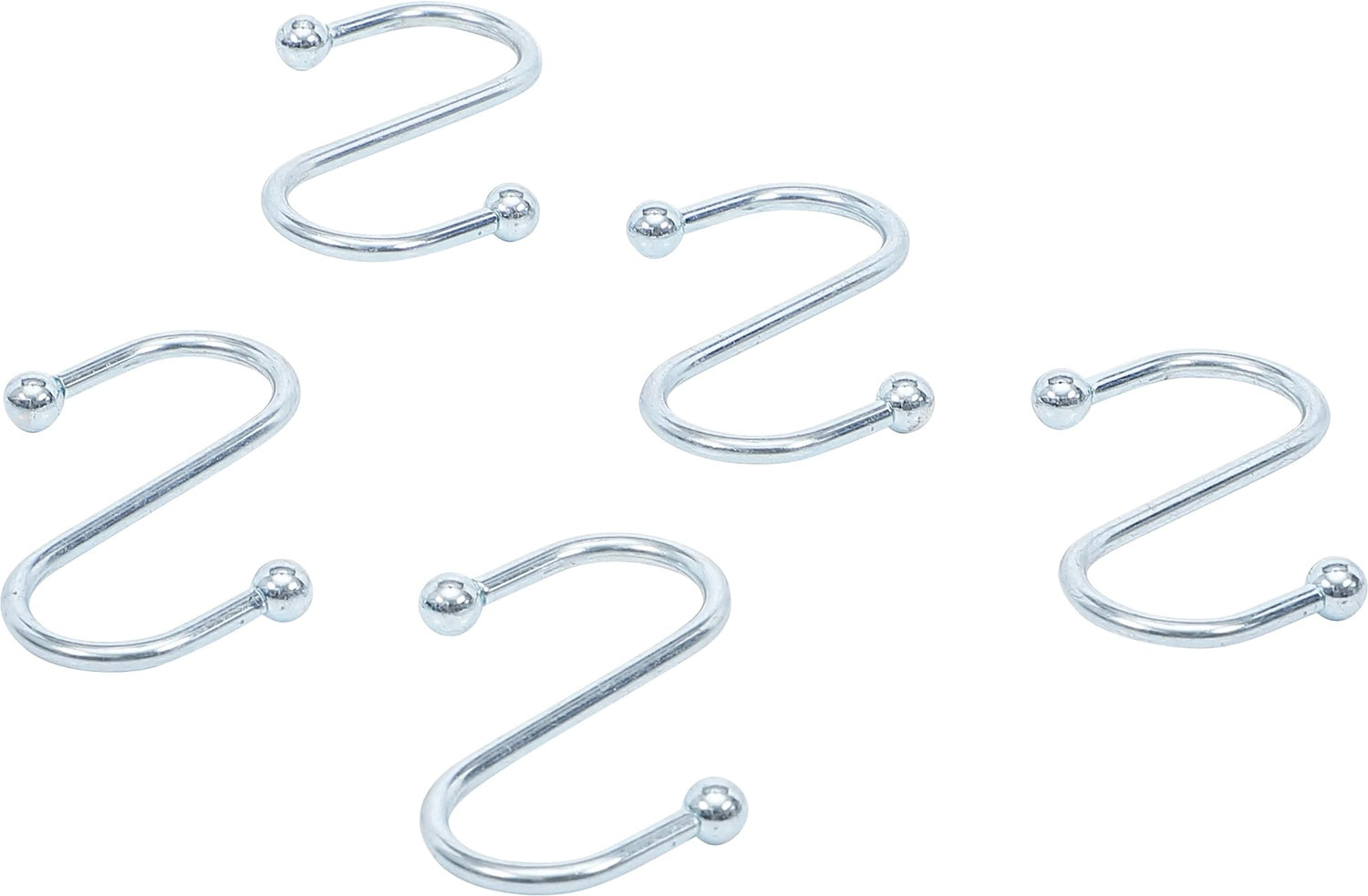 BGS DIY 88323 Satz S-Haken Fleischerhaken Metzgerhaken Länge 75mm 5 teilig Hakensatz