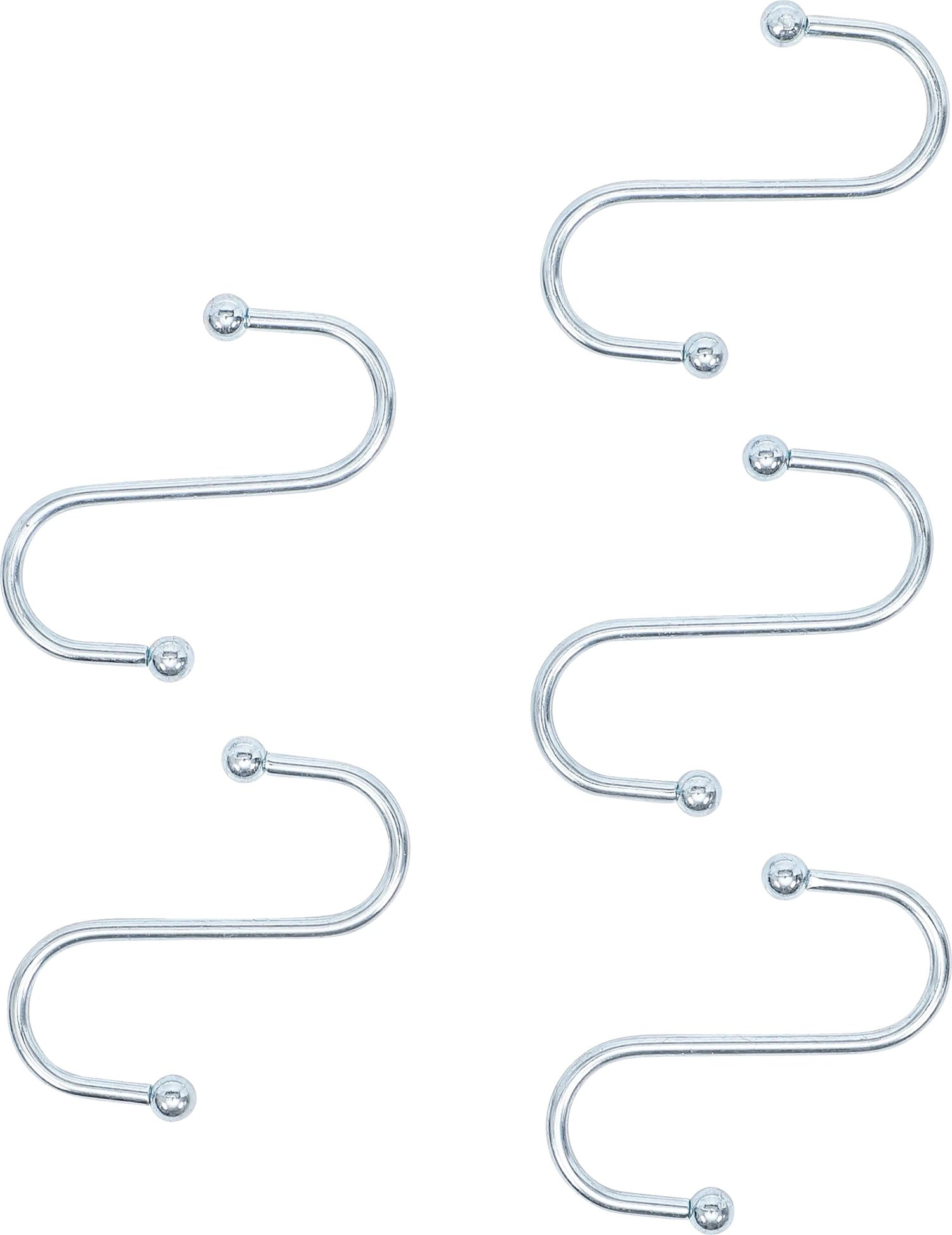 BGS DIY 88323 Satz S-Haken Fleischerhaken Metzgerhaken Länge 75mm 5 teilig Hakensatz