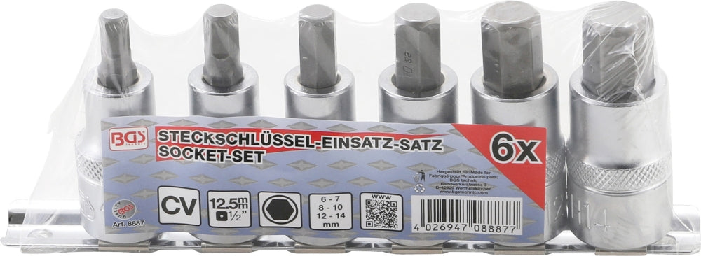 BGS 8887 Satz Biteinsätze Bits Innensechskant Antrieb 12,5mm (1/2")