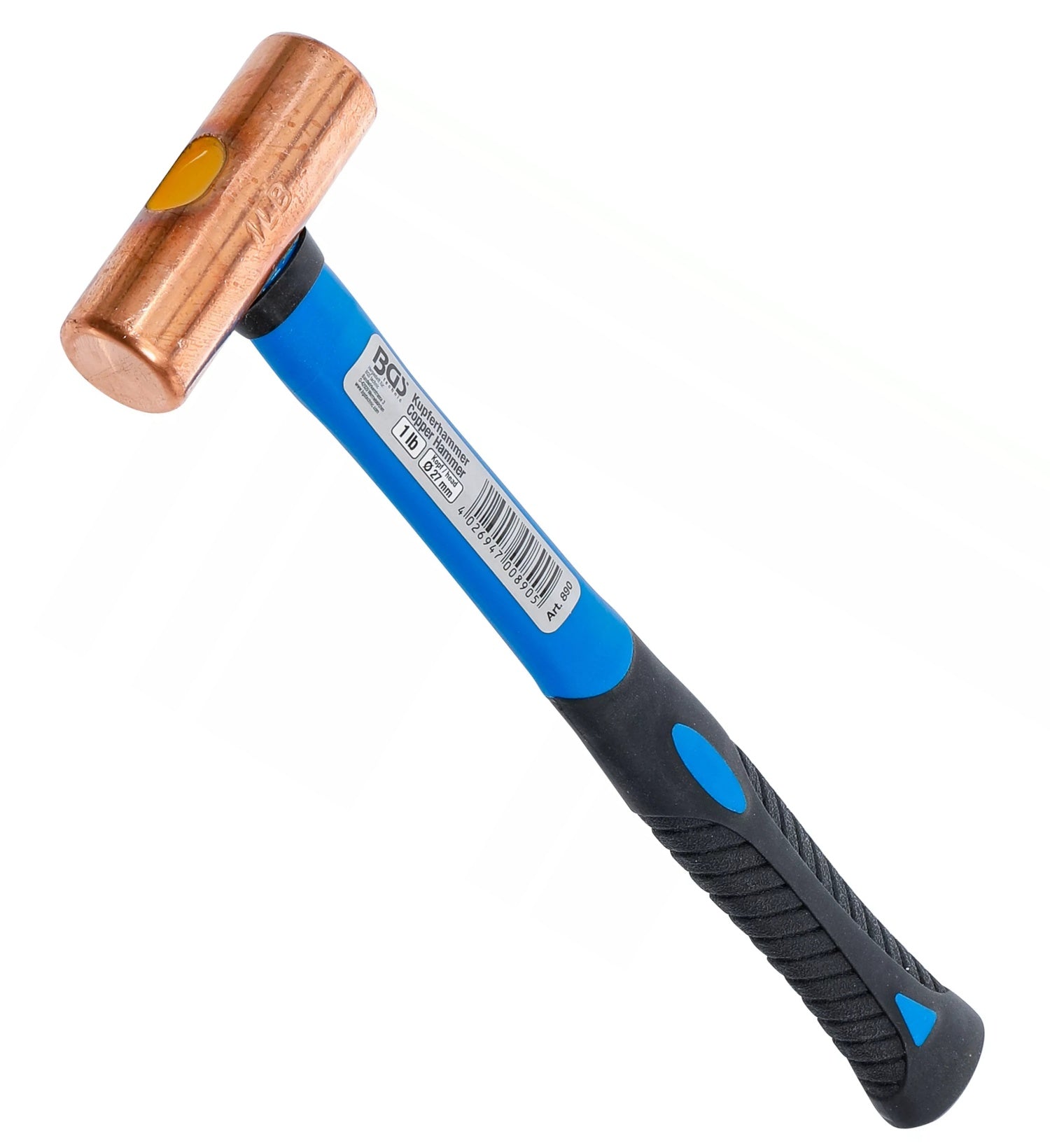 BGS 890 Kupferhammer Fiberglasstiel Kopfgewicht 454g (1lb) Ø27mm
