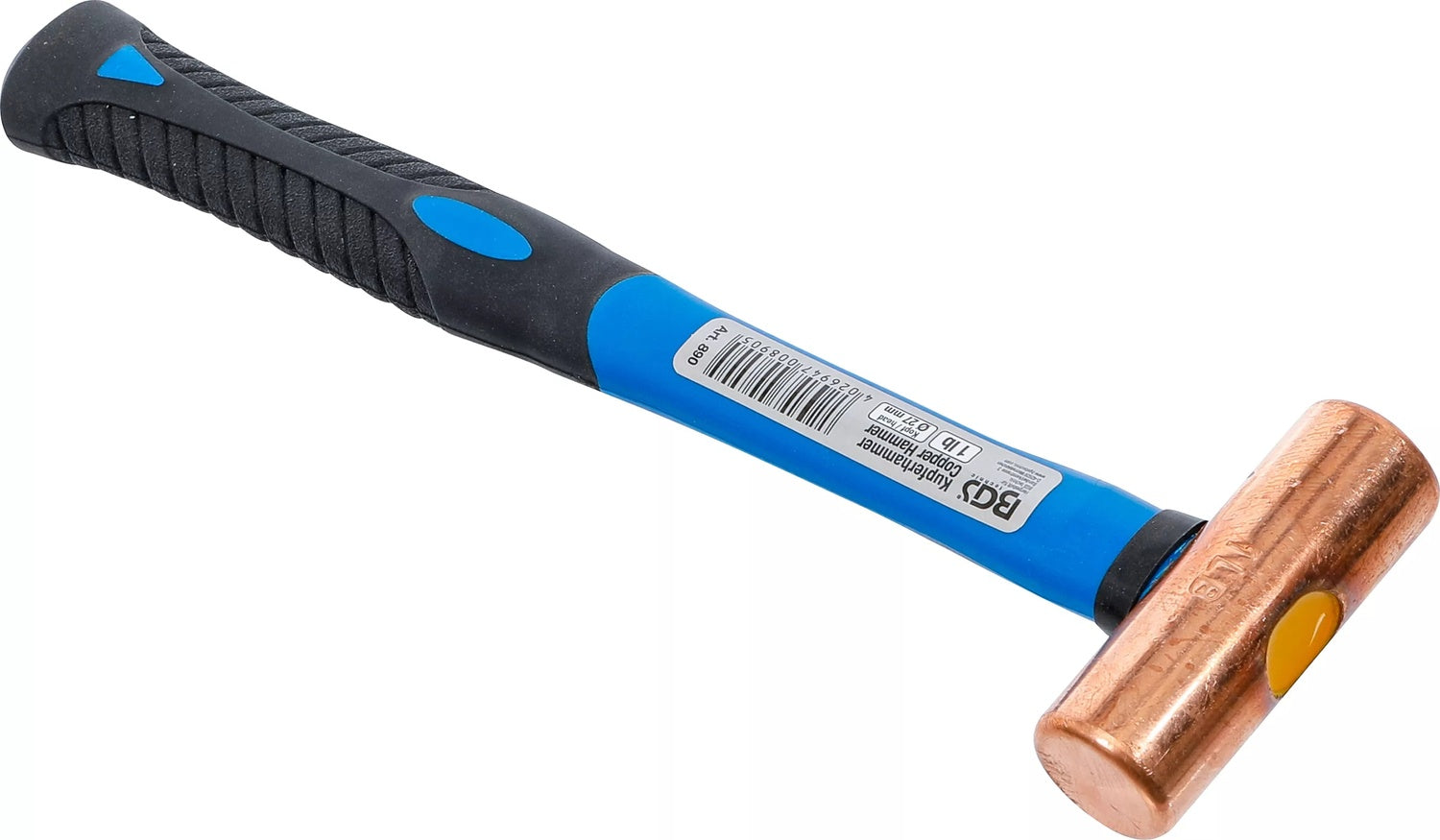 BGS 890 Kupferhammer Fiberglasstiel Kopfgewicht 454g (1lb) Ø27mm