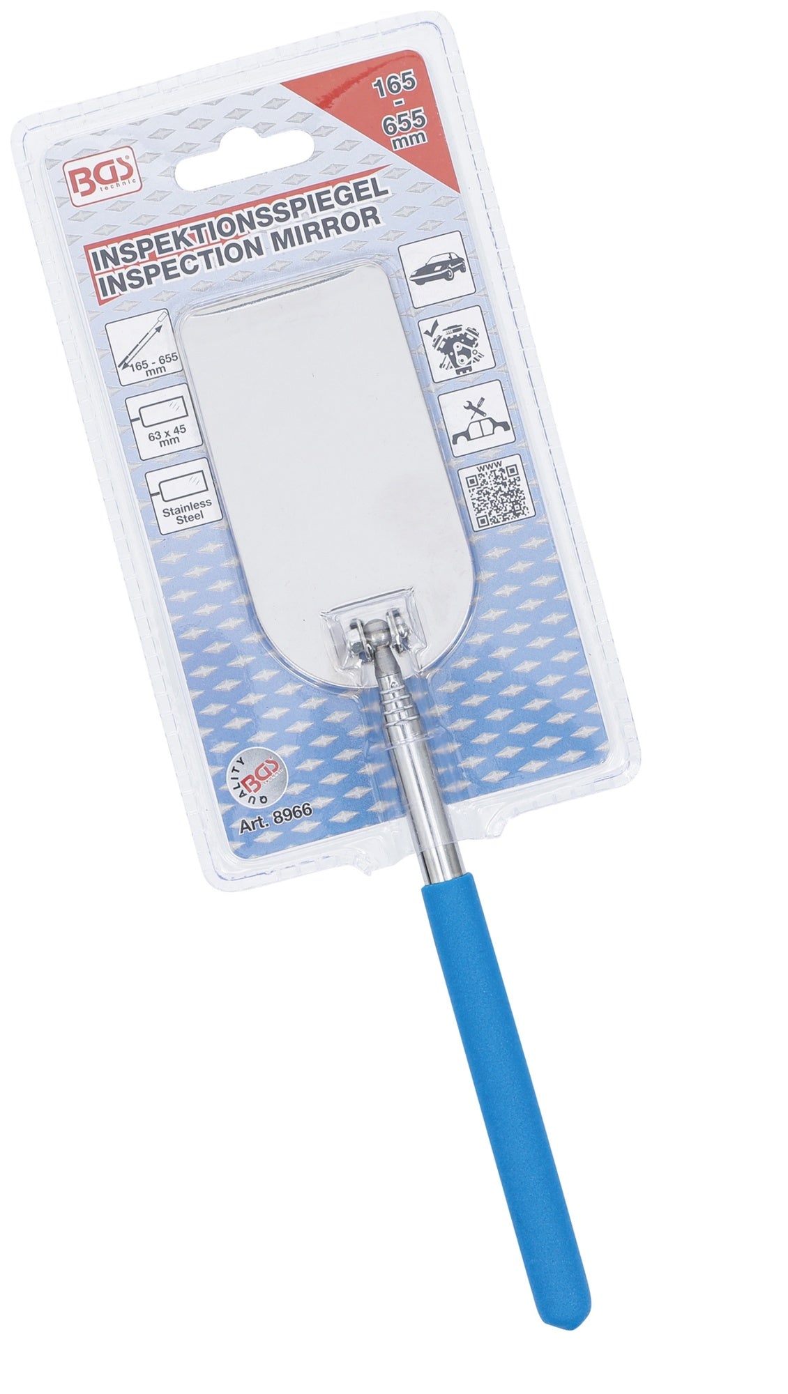 BGS 8966 Teleskop Inspektionsspiegel 63 x 45mm