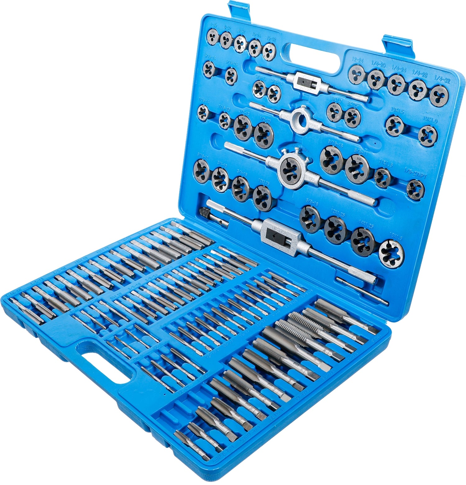 BGS 900 Satz Gewindeschneider Gewindeschneidsatz ZOLL und Metrische Gewinde 110 teilig