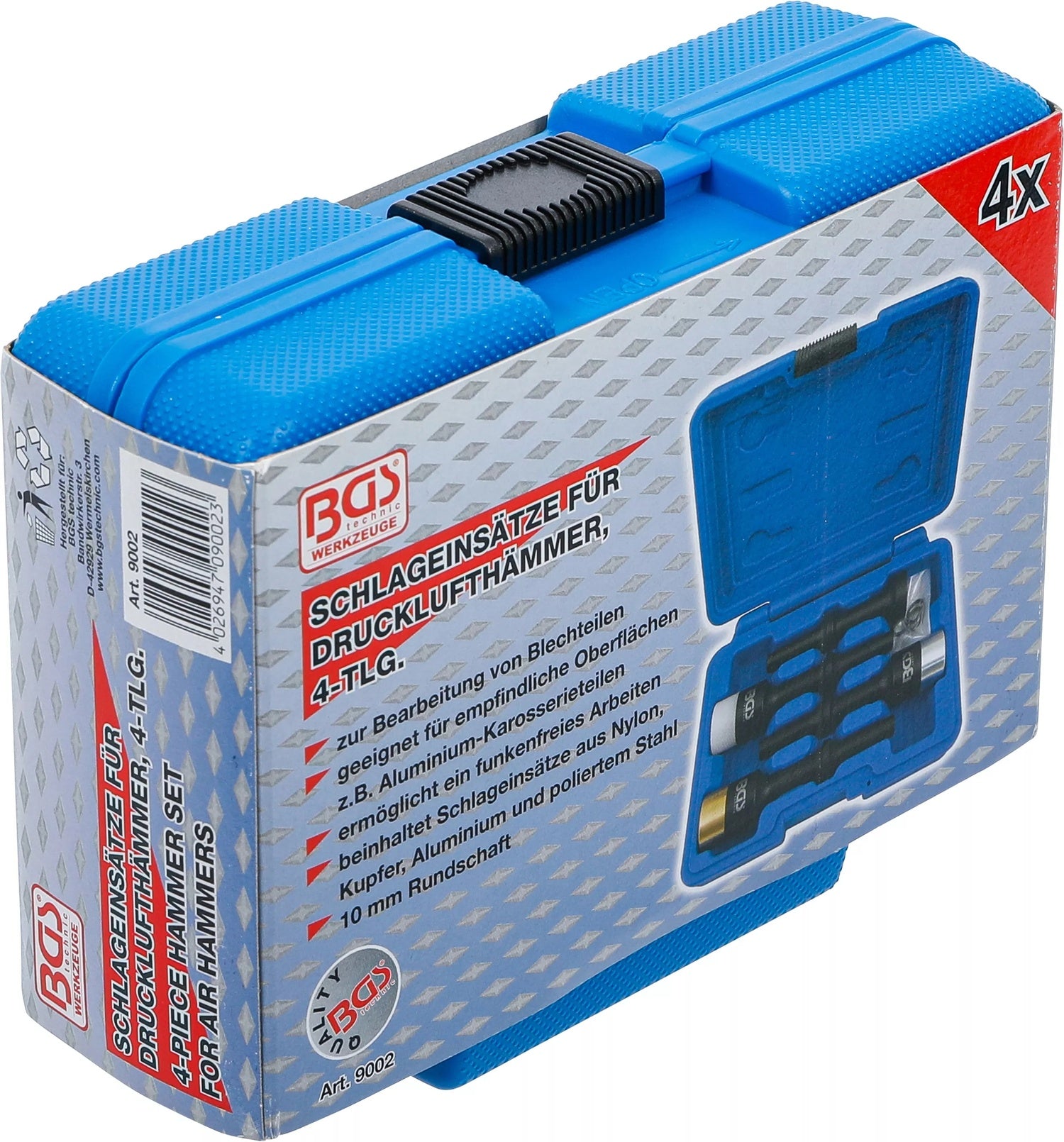 BGS 9002 Schlag-Einsätze für Drucklufthämmer 4 teilig