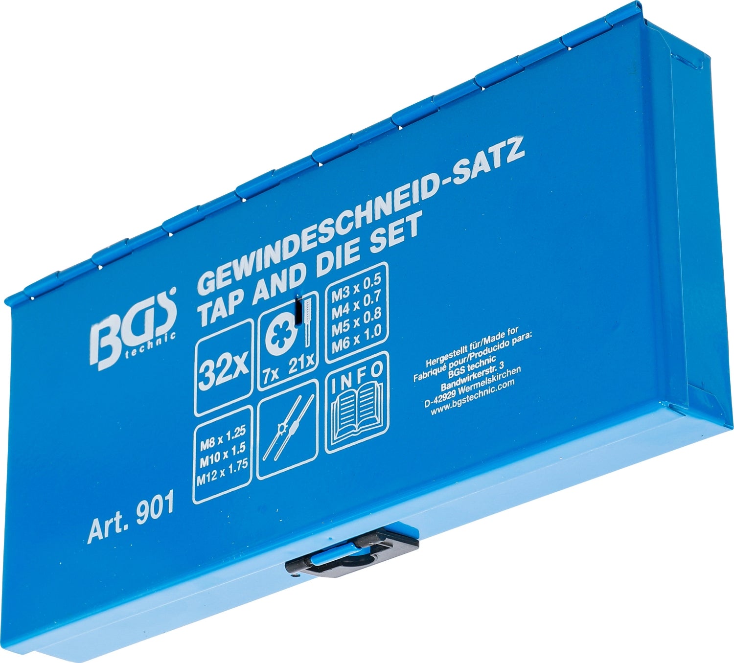 BGS 901 Satz metrische Gewindeschneider M3 - M12 32 teilig