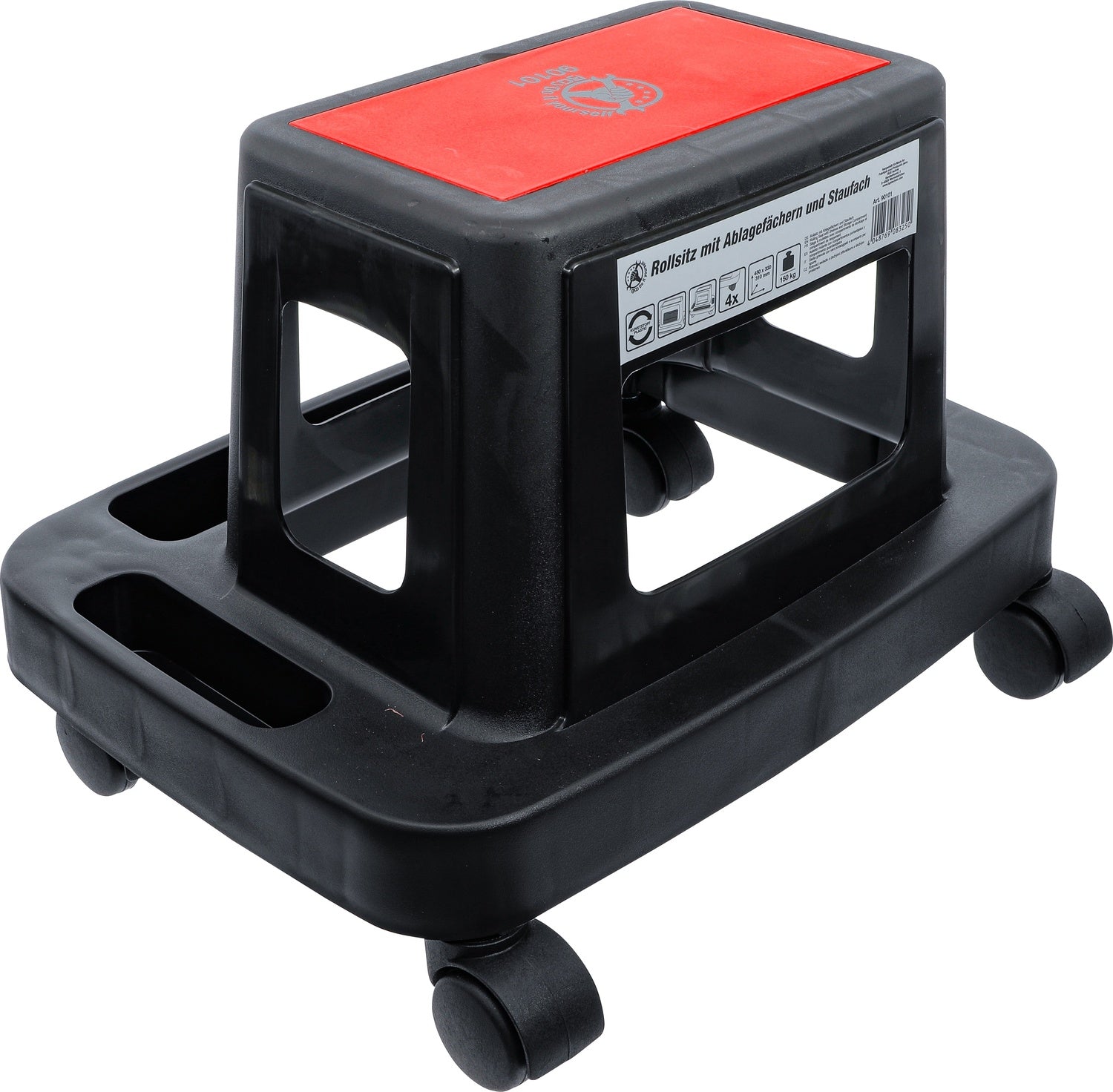 BGS DIY 90101 Rollsitz mit Ablagefächern und Staufach