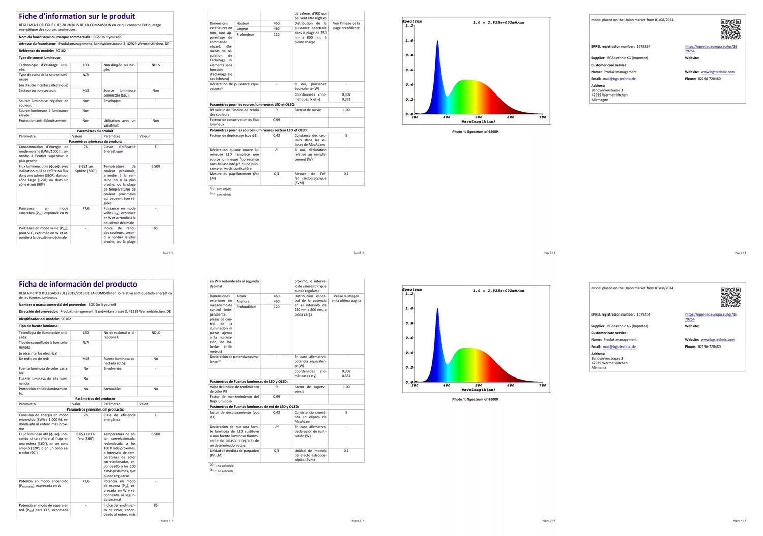 BGS DIY 90102 LED Garagenleuchte 180 Watt Beleuchtung Garage Werkstatt
