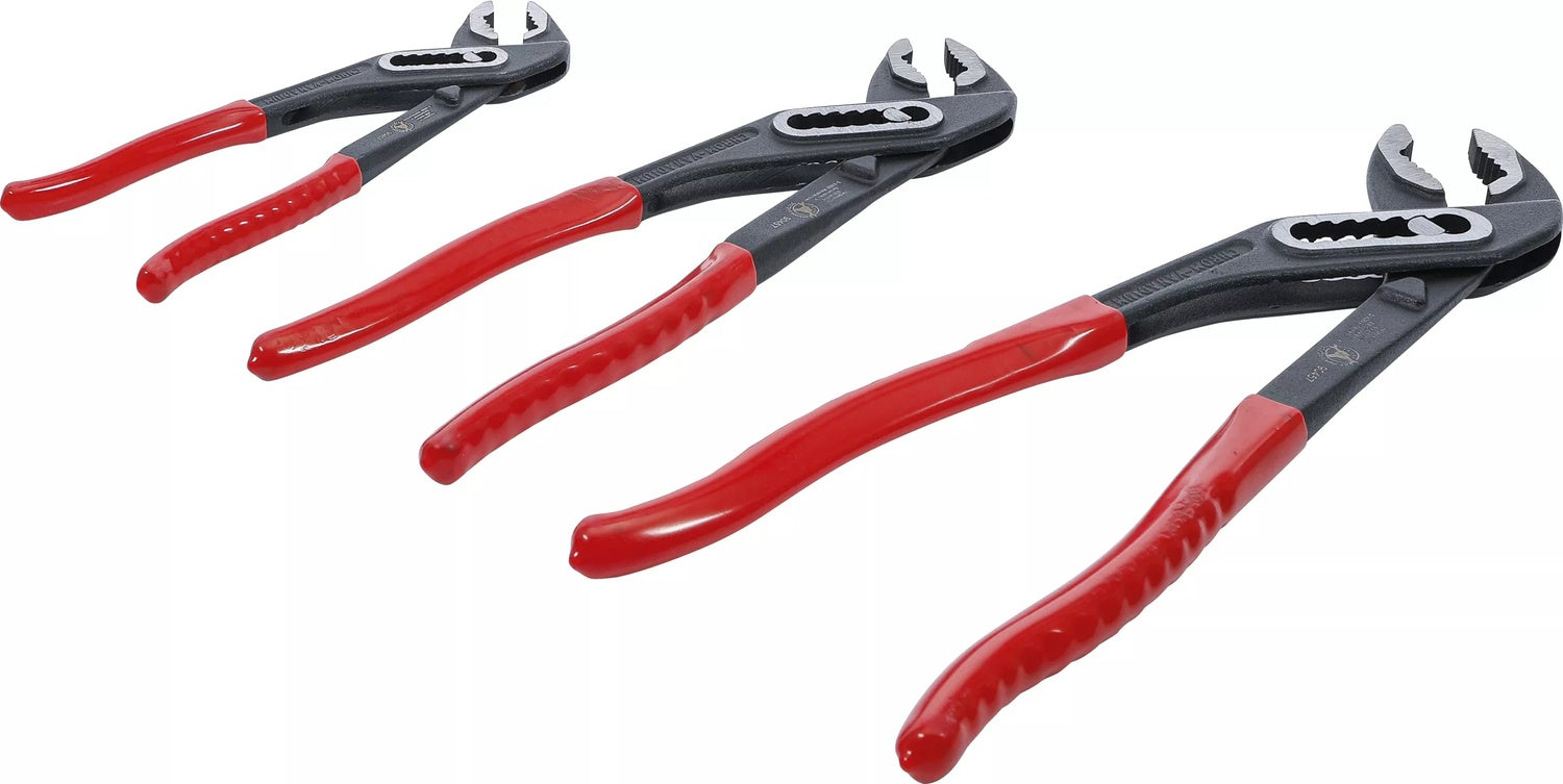 BGS DIY 90457 Satz Wasserpumpenzangen in den Längen 175mm 250mm 300mm