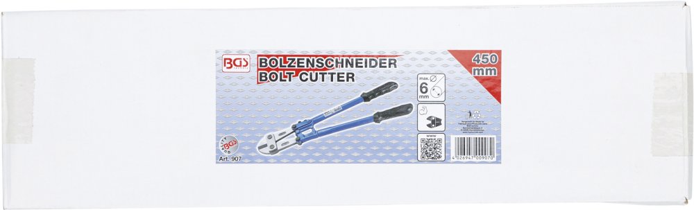 BGS 907 Bolzenschneider mit gehärteten Backen Länge 450mm max. Ø6mm