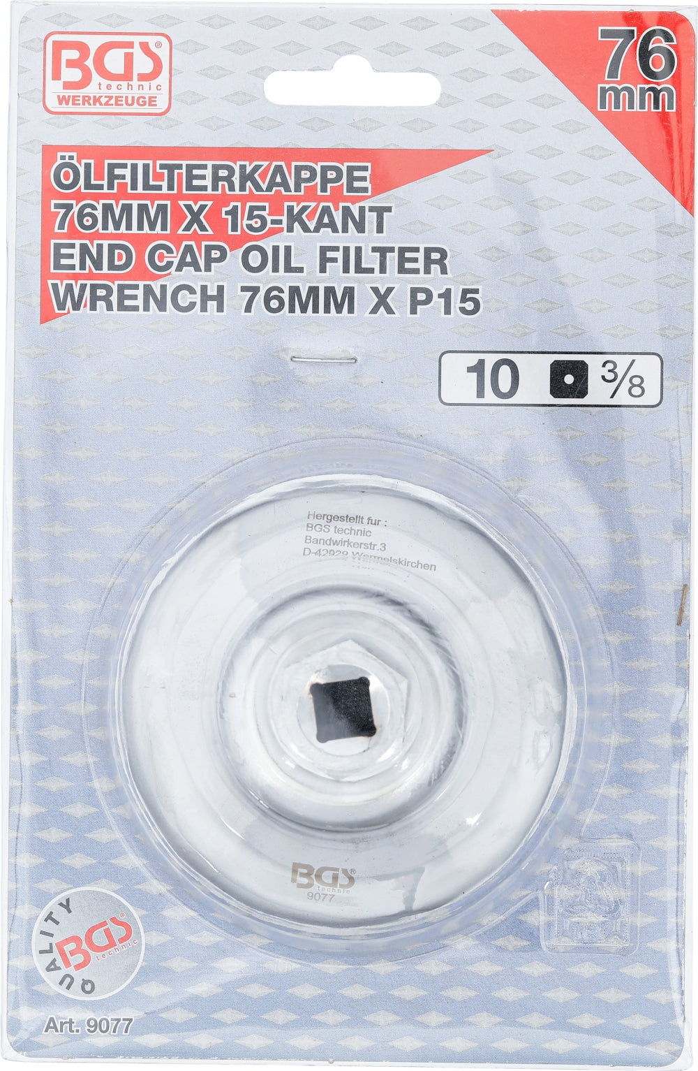 BGS 9077 Ölfilterschlüssel Ø76mm Fünfzehnkant für Ford