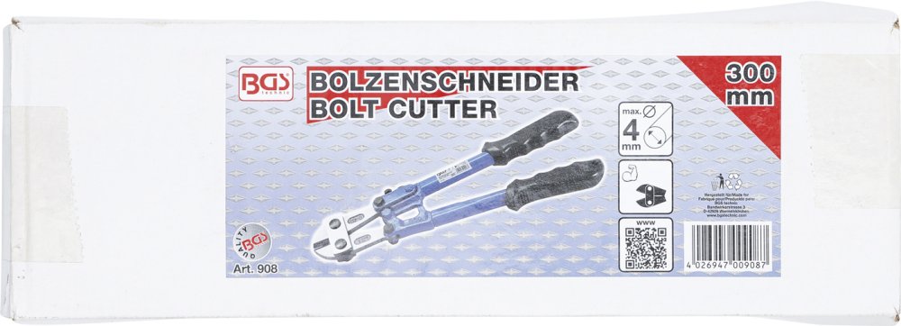 BGS 908 Bolzenschneider mit gehärteten Backen Länge 300mm max. Ø4mm