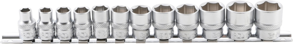BGS 9104 Satz Steckschlüsseleinsätze Sechskant Antrieb Innenvierkant 10mm (3/8") SW 8 - 19mm